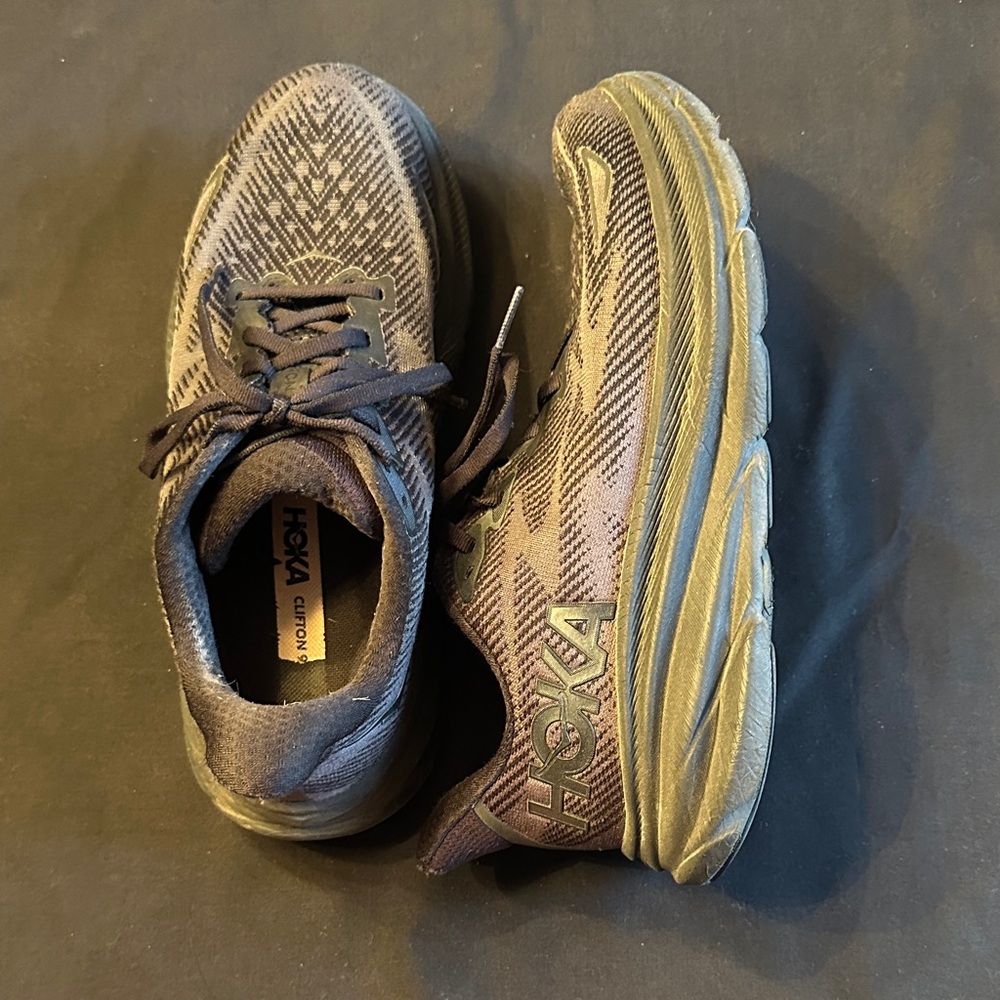 Hoka Athletic Shoes in Gray and Black